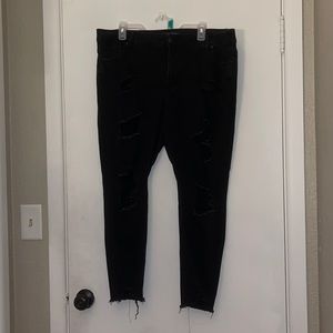 Indigo Fusion black ripped jeans